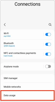 Enable Mobile Data Settings