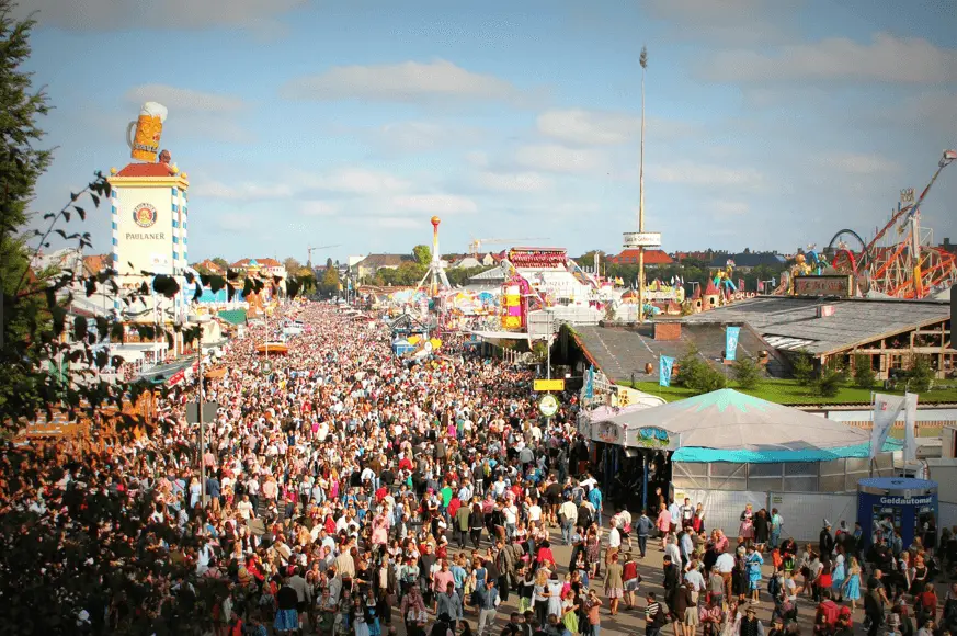 aerial view of the Oktoberfest in Munich