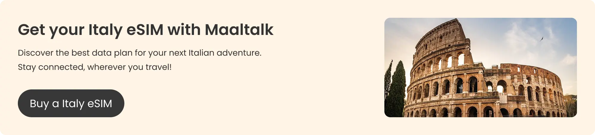 Maaltalk Italy eSIM blog banner