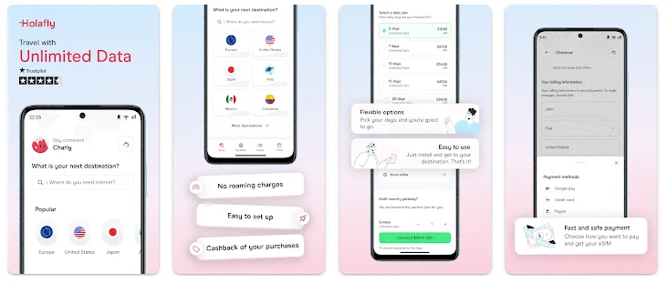 Holafly App screenshots