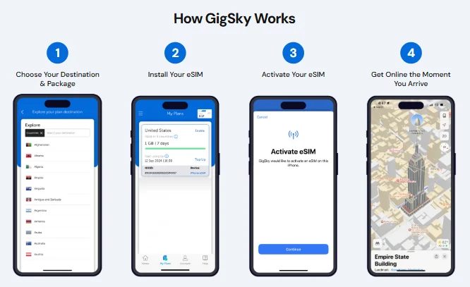 Gigsky app screenshots
