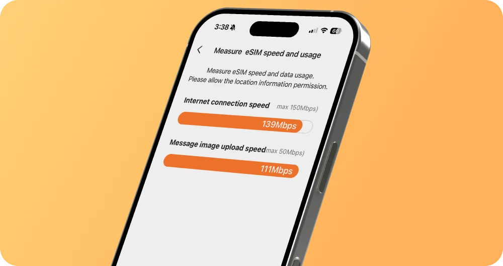 MaaltalkNow app eSIM speed and usage feature screenshot