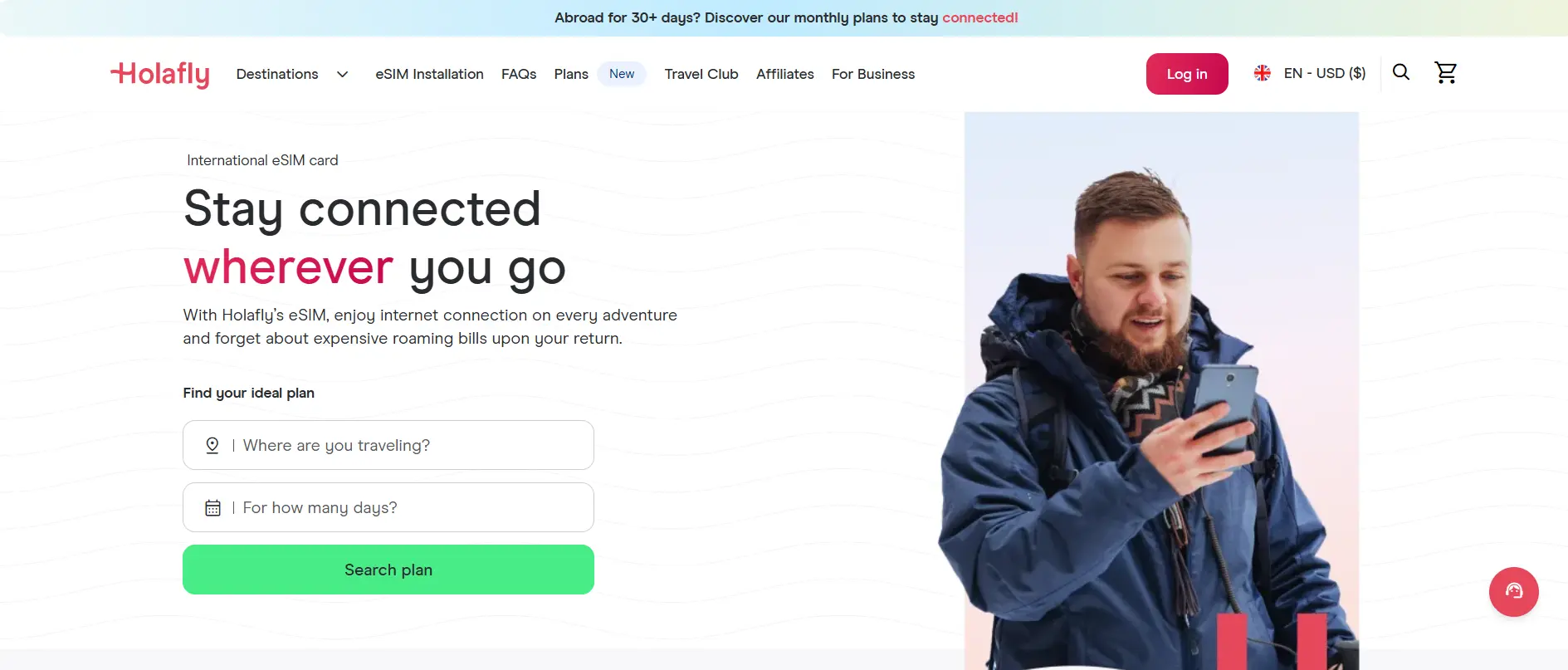 Holafly website screenshot