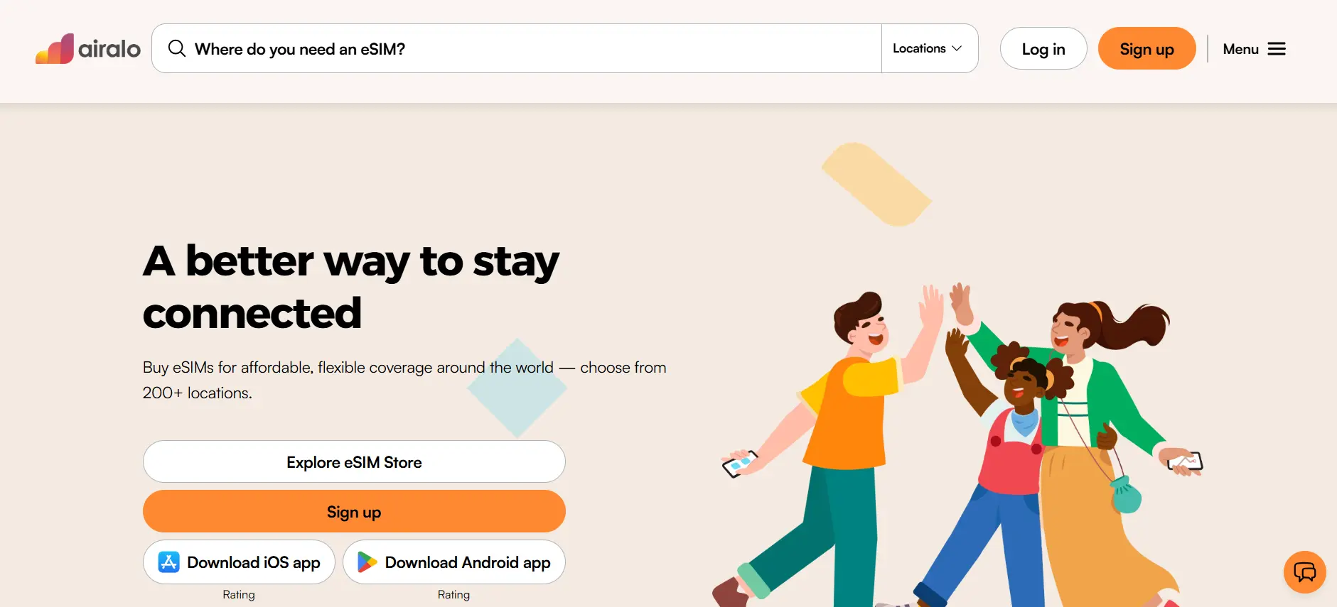 Airalo website screenshot