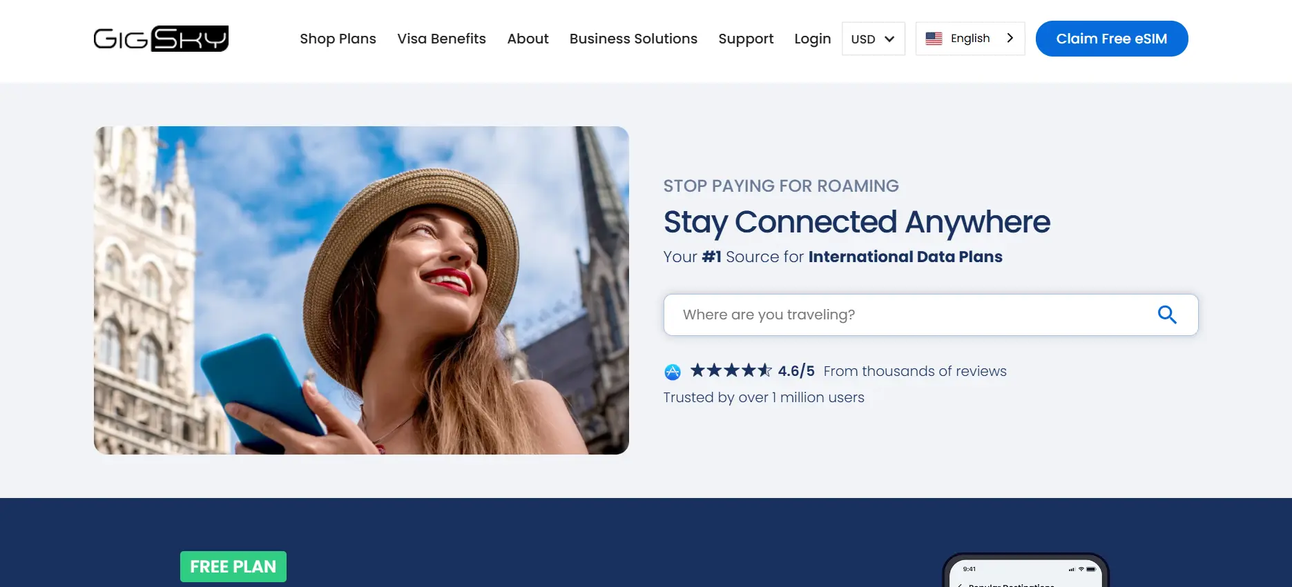 GigSky website screenshot