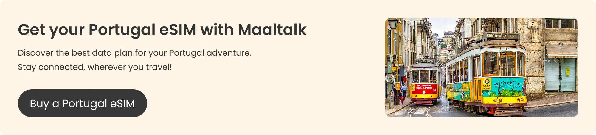 purchase banner for Maaltalk Portugal eSIM