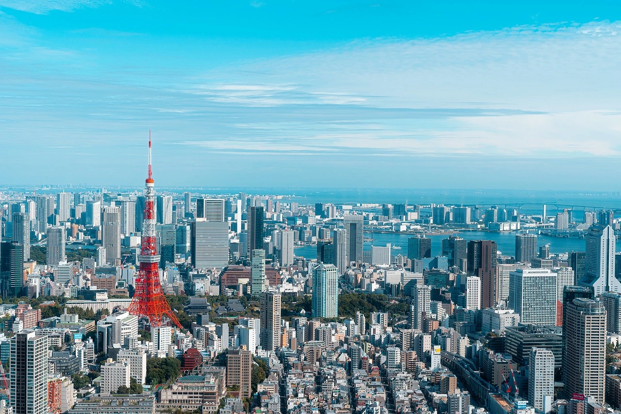 Tokyo skyline during a sunny day