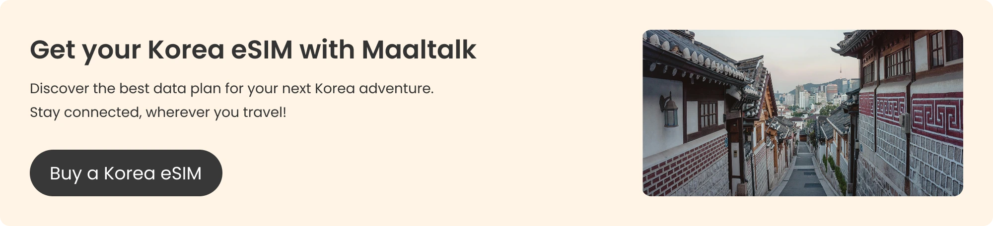 Maaltalk blog banner for buying a South Korea eSIM