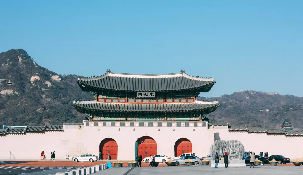 entrance gate of Gyeongbokgung Palace in Seoul