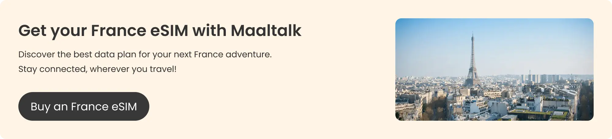 Maaltalk pricing blog banner for buying a France eSIM