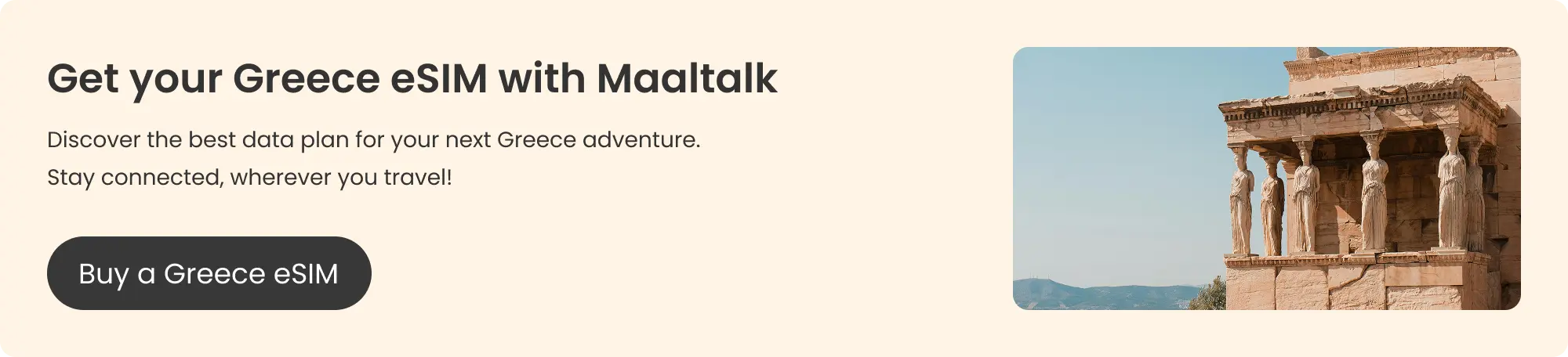 Maaltalk blog banner for buying a Greece eSIM