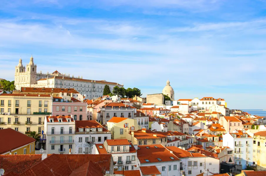 view from viewing platform in Lisbon, Portugal