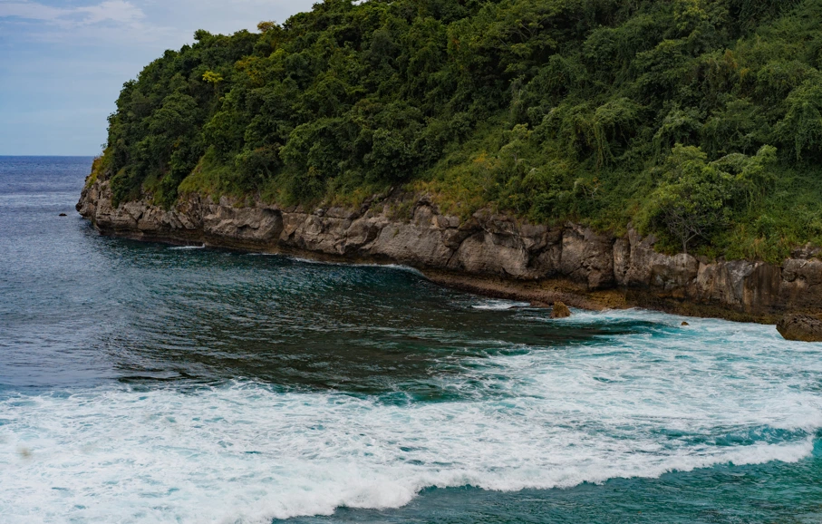 Flores Island shore in Indonesia