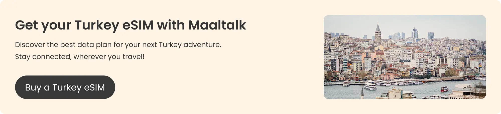 Maaltalk Turkey eSIM blog banner