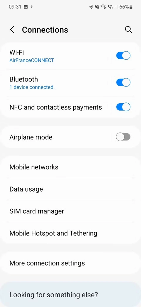 screenshot of Android phone cellular data menu