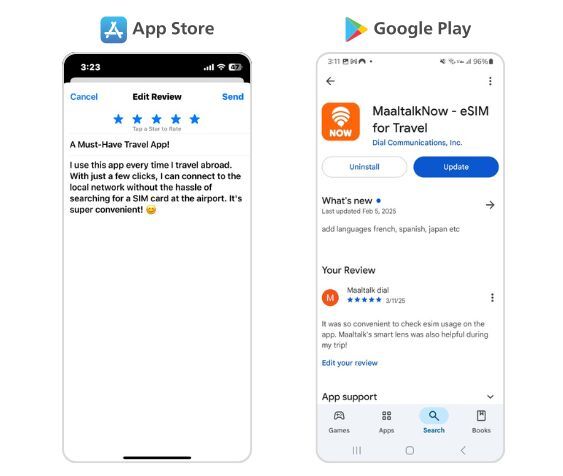 Review the app and enjoy 1GB extra