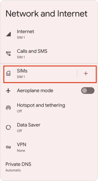  Tap on SIM card manager